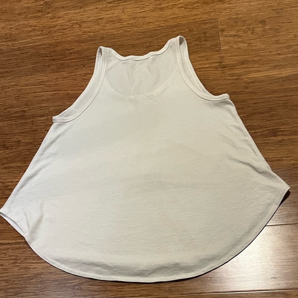 Aritzia Wilfred Free Off White Ivory Scoop Round Neck Tank Top. Size Large - Picture 4 of 10